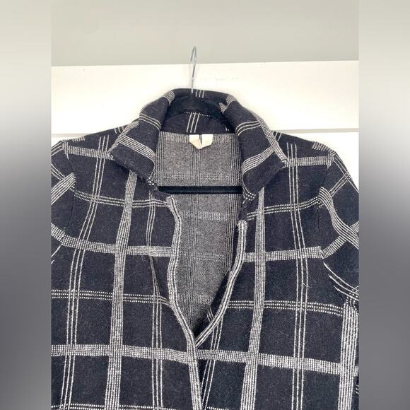 Anthropologie Moth Plaid Windowpane Sweater Jacket Sz XS - Picture 6 of 12